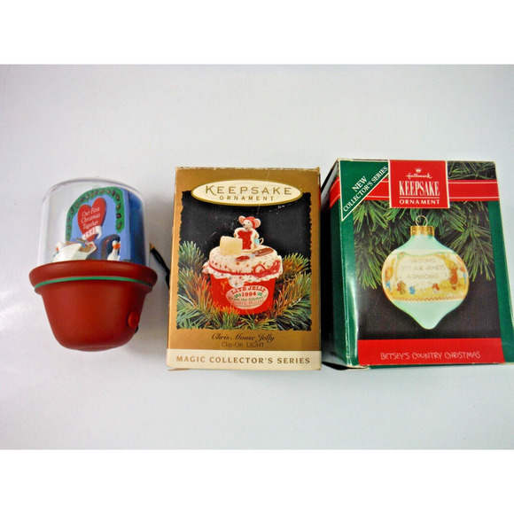 14 Vtg Hallmark Ornaments Our 1st And Baby's First Christmas And More - Picture 2 of 4